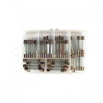 48pc Zinc Alloy Quick Blow Car Glass Tube Fuses Assorted Glass Tube Fuse Assortment Woven Fusing Interlining Fabric